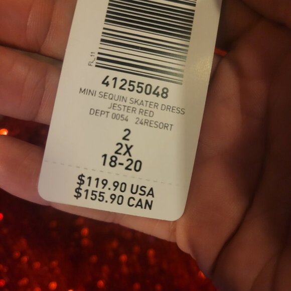 Sparkly red torrid Dress size 2 - Picture 2 of 2